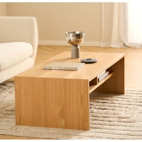 Tavolino in colore naturale con effetto rovere 60x120 cm Arlon - Actona