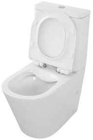 WC filomuro monoblocco Rimless bianco con sedile soft-close Tygo