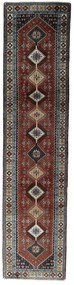 Yalameh Tappeto 90 x 370 Rosso (Iran) Annodato A Mano