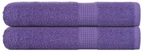 Asciugamani 2 Pz Viola 100x200 Cm 360 G/m² 100% Cotone /
