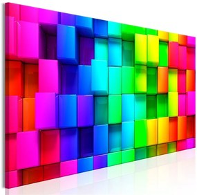 Quadro Colourful Cubes (1 Part) Narrow