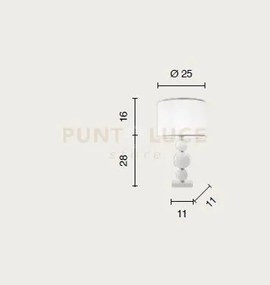 Lume piccolo tebe trasparente  e oro 1 luce attacco e14 d.25cm