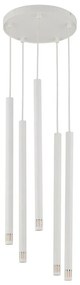 Lampadario su filo STALACTITE LASER 5xG9/3W/230V bianco