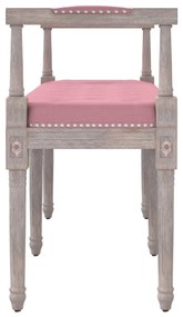 Panca rosa 110x40x70 cm in velluto