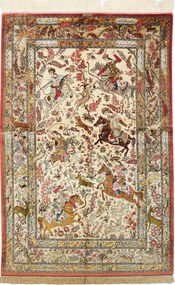 Ghom Tappeto 130 x 200 (Iran) Annodato A Mano