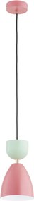 Lampadario a sospensione con cavo ENTORI 1xE27/15W/230V rosa/menta