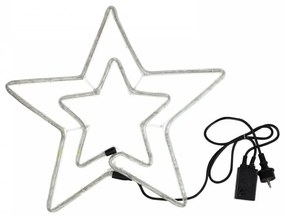Stella Natalizia LED DOPPIA ILLUMINAZIONE, 56x56cm, IP44 Colore Bianco Freddo 8000 - 12000 °K