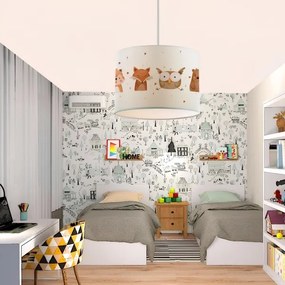 Lampadario per cameretta CANDY 1xE27/40W/230V bianco/marrone