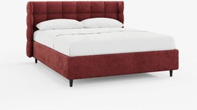 RAGNAR letto imbottito con vano contenitore e testiera capitonné avvolgente - elegante tessuto certificato Oeko-Tex®