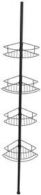 Mensola angolare telescopica nera per doccia , 23 x 31 cm Dolcedo - Wenko