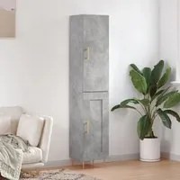 Credenza Grigio Cemento 34,5x34x180 cm in Legno Multistrato 3199101