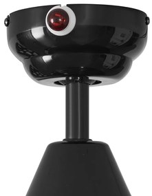 Ventilatore da soffitto nero 132 cm con LED e telecomando - Cool Anello