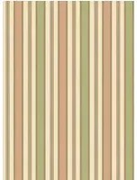 GP & J Baker Carta da parati Melbourne Stripe - Soft Red/ Green