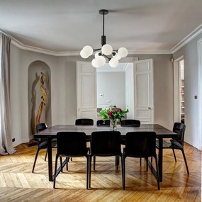 Apparecchio a sospensione in bianco e nero, altezza 102 cm Musa - SULION