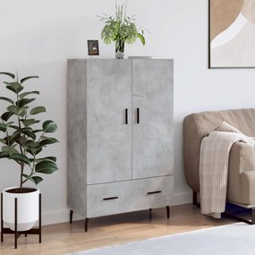 Credenza grigio cemento 69,5x31x115 cm in legno multistrato