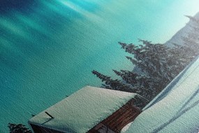 Quadro su tela – Paesaggio invernale fiabesco