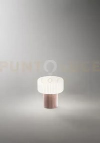 Lumetto in vetro e ceramica tortora otty 1 luce attacco g9 interrut...