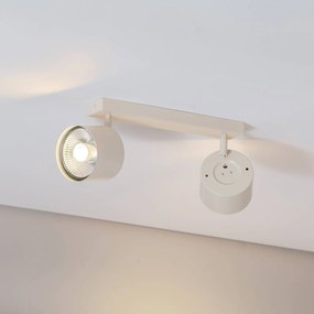 Argon Faretto da soffitto Chloe orientabile a 2 luci, beige