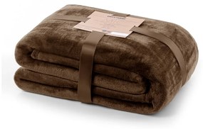 Coperta in microfibra marrone, 150 x 200 cm Mic - DecoKing