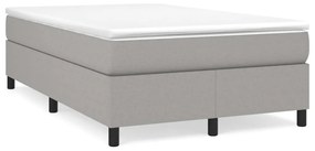 Giroletto A Molle Con Materasso Grigio Chiaro 120x190cm Tessuto /