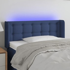 Testiera A Led Blu 93x16x78/88 Cm İn Tessuto /
