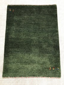 Gabbeh Tappeto 110 x 80 Verde (Iran) Annodato A Mano
