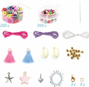 Laboratorio di gioielleria - Braccialetti Heishi - blu e rosa