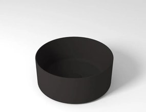 Lavabo da appoggio Open OLYMPIA CERAMICA tondo 40cm in ceramica nero opaco