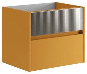 Mobile da bagno sotto lavabo Niwa beige laccato opaco L 59.5 x H 50 x P 45.5 cm 2 cassetti, lavabo non incluso