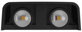 Applique da Parete Quadrata Bidirezionale 4W CCT IP54 Nera Colore Bianco Variabile CCT