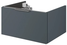 Mobile da bagno sotto lavabo Neo grigio / argento laccato lucido L 60 x H 32 x P 48 cm 1 cassetto, lavabo non incluso