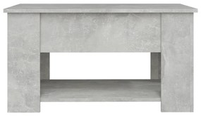 Tavolino da Salotto Grigio Cemento 79x49x41cm Legno Multistrato