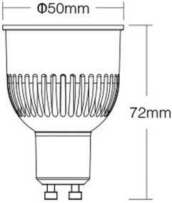 Faretto LED GU10 6W RGB+CCT Dimmerabile Sincronizzazione Automatica Colore RGB+CCT