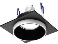 Faretto Ad Incasso Moderno Carosso In Alluminio Nero 1 Luce Gu10 35W Ip20