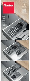Sistema di stoccaggio dei coltelli grigio - Metaltex