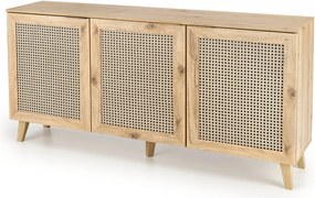 Credenza Borneo KM-1, in rovere artiginale/nero - L160 cm