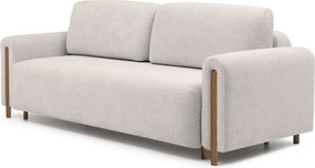Divano beige allungabile/con contenitore e rivestimento in bouclé 244 cm Arcadova – ELTAP