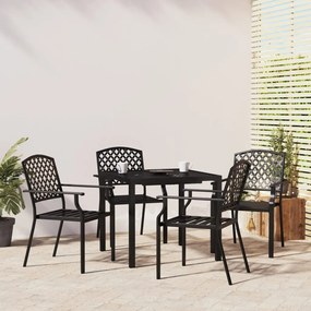 Set Da Pranzo Da Giardino 5 Pz İn Acciaio Antracite /