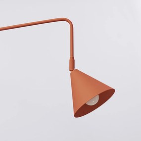 Lampada da parete color terracotta con alimentazione a corrente Zylo – Sollux