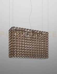 Giogali sospensione re1 cristallo bronzo e cromo lucido 10 luci att...