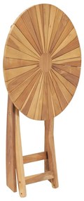 Tavolo da giardino pieghevole Ø  60 cm legno massello di teak