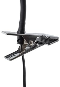 TK Lighting Lampada con morsetto Lagos, nera, metallo, 30 cm, lampada da lettura, G9