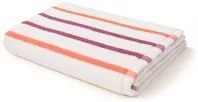 Asciugamano ospite 30x50 cm cotone righe fucsia arancio