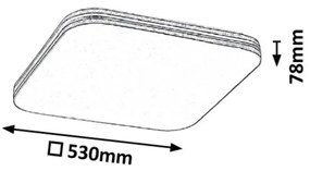 Rabalux 3409 - Plafoniera LED OSCAR LED/36W/230V quadrata