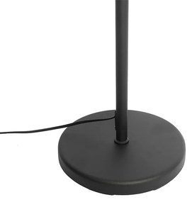 Lampada da terra nera con paralume nero e braccio regolabile - Ladas Deluxe