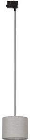 Lampadario a sospensione con filo Sistema ferroviario trifase TRACER 1xE27/15W/230V diametro 20 cm nero/grigio