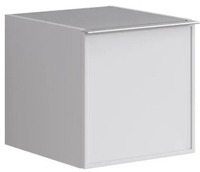 Struttura semi colonna da bagno Pixel 1 anta laccato opaco bianco L 40 x H 40 x P 45.5 cm