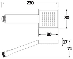 JIKA H3614200040411 - Doccia a mano CUBITO cromo lucido