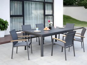 Tavolo da giardino allungabile NAURU in alluminio 180/240 cm - Antracite