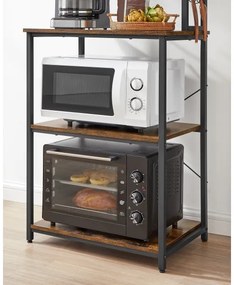 Scaffale a ripiani MARGE marrone/nero